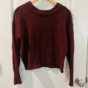 Women's Red Crew Neck Sweater